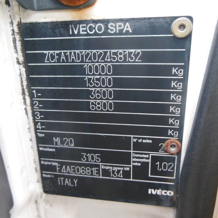 IVECO EUROCARGO ML 100E18, ADR, TANK 7000 L, 1 COMPARTMENT