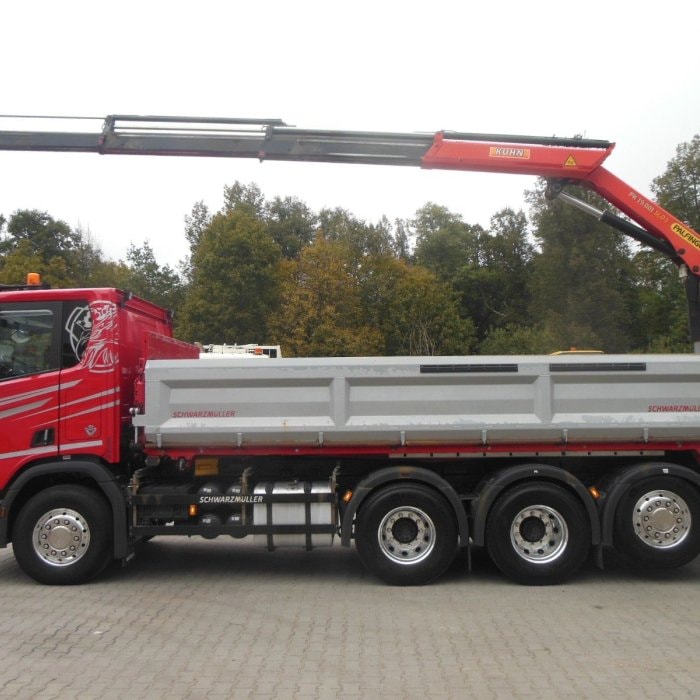 SCANIA R580, 8x4, Sklápěč S2, Palfinger PK19