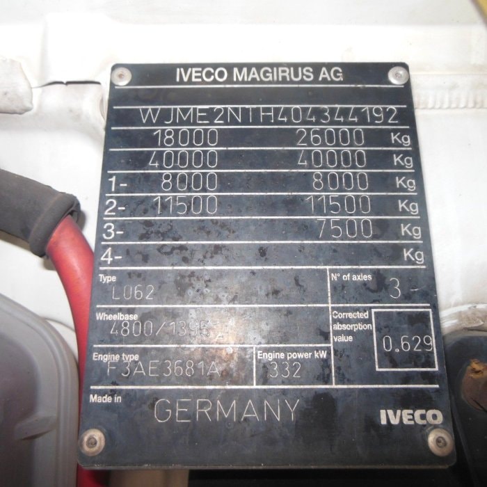 IVECO STRALIS AS 260S45, 6X2, MANUAL, FASSI F185