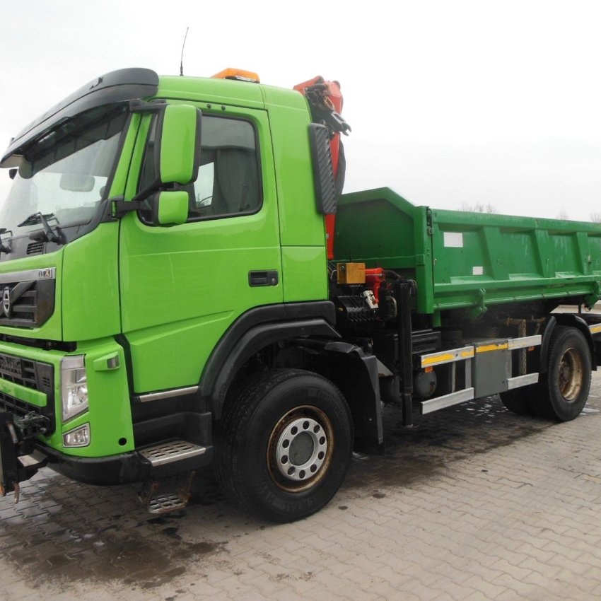 VOLVO FM 9/260, 4X4, TIPPER S3, PALFINGER PK 12002